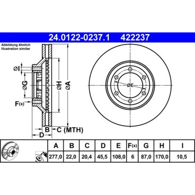 ATE | Bremsscheibe | 24.0122-0237.1