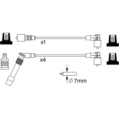 BOSCH | Zündleitungssatz | 0 986 357 247