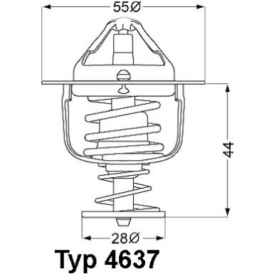 Wahler | Thermostat, Kühlmittel | 4637.76D