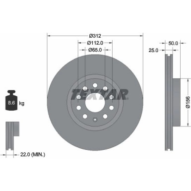 Textar | Bremsscheibe | 92120505