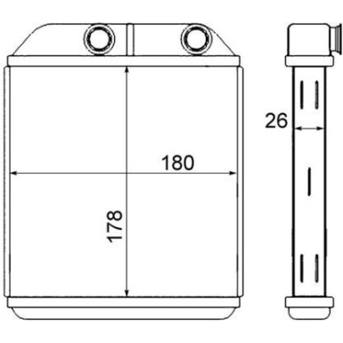 Mahle | Wärmetauscher, Innenraumheizung | AH 237 000S