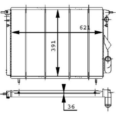 Mahle | Kühler, Motorkühlung | CR 452 000S