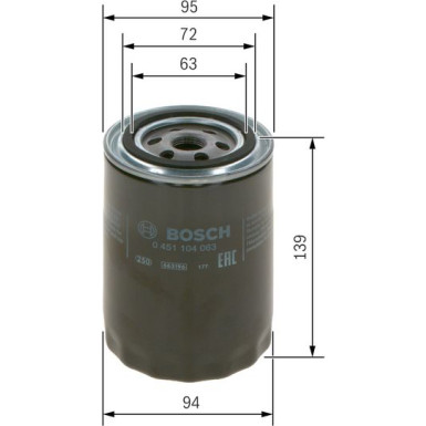 BOSCH 0 451 104 063 Ölfilter