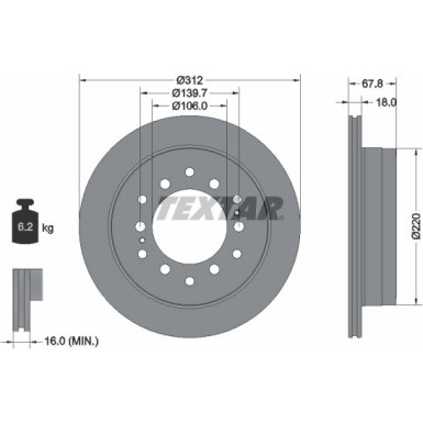 Textar | Bremsscheibe | 92170103