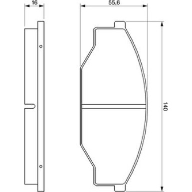 BOSCH | Bremsbelagsatz, Scheibenbremse | 0 986 424 382