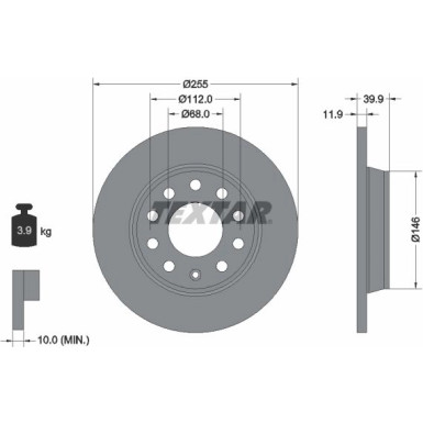 Textar | Bremsscheibe | 92106303