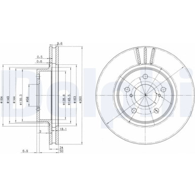 Delphi | Bremsscheibe | BG2767