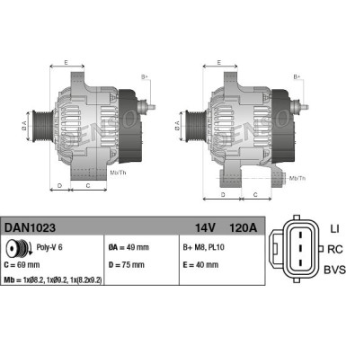 Denso | Generator | DAN1023