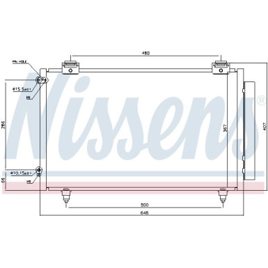 Nissens | Kondensator, Klimaanlage | 94719