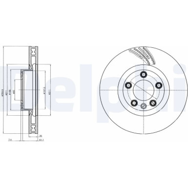 Delphi | Bremsscheibe | BG9101C