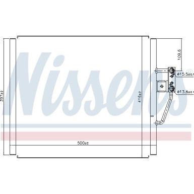 Nissens | Kondensator, Klimaanlage | 94529