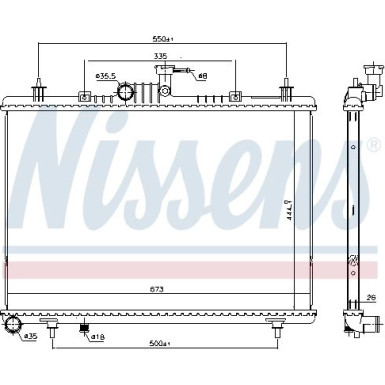 Nissens | Kühler, Motorkühlung | 637643