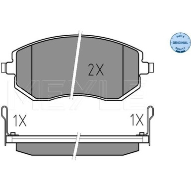 Meyle | Bremsbelagsatz, Scheibenbremse | 025 238 6517/W