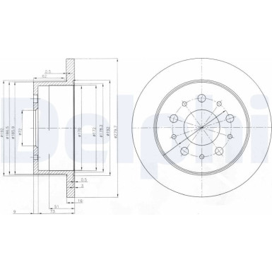 Delphi | Bremsscheibe | BG3853