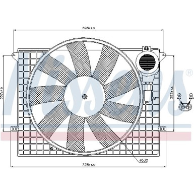 Nissens | Lüfter, Motorkühlung | 85401