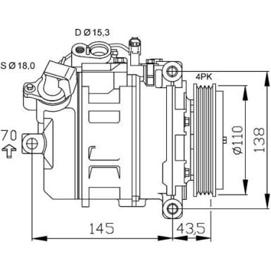 NRF | Kompressor, Klimaanlage | 32520