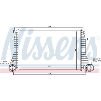 Nissens | Ladeluftkühler | 96633