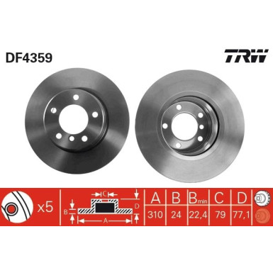 TRW | Bremsscheibe | DF4359