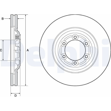 Delphi | Bremsscheibe | BG4697C