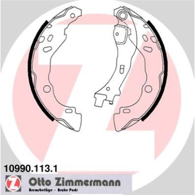 Zimmermann | Bremsbackensatz | 10990.113.1