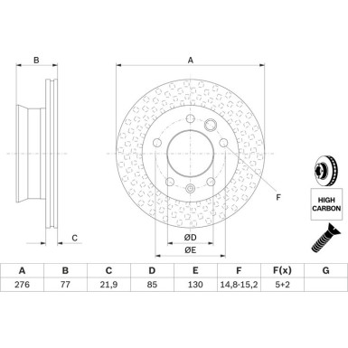 BOSCH | Bremsscheibe | 0 986 478 849