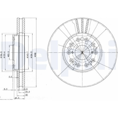 Delphi | Bremsscheibe | BG2829