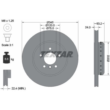 Textar | Bremsscheibe | 92182525