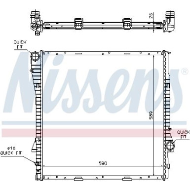 Nissens | Kühler, Motorkühlung | 60788A