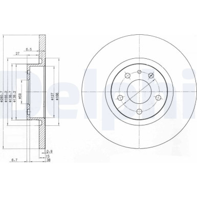 Delphi | Bremsscheibe | BG3420