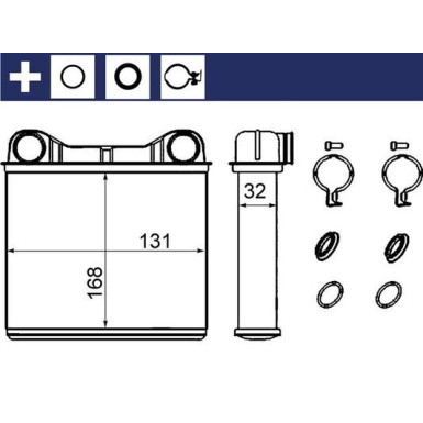 Mahle | Wärmetauscher, Innenraumheizung | AH 238 000S