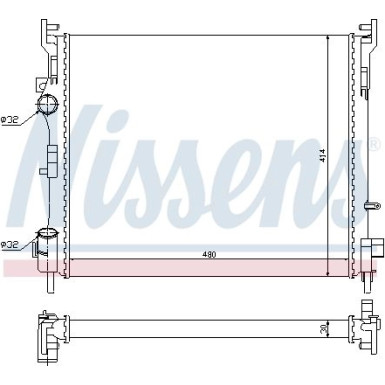 Nissens | Kühler, Motorkühlung | 67229