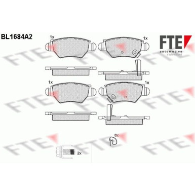 FTE | Bremsbelagsatz, Scheibenbremse | 9010295