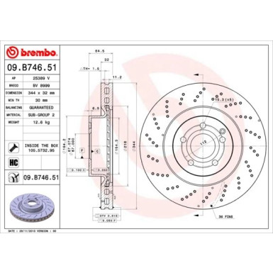 Brembo | Bremsscheibe | 09.B746.51