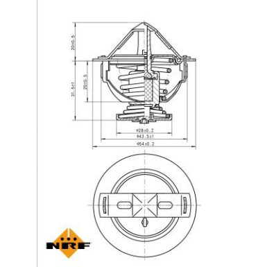 NRF | Thermostat, Kühlmittel | 725031