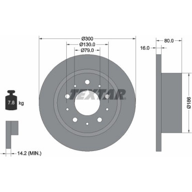 Textar | Bremsscheibe | 92157600