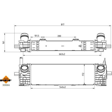 NRF | Ladeluftkühler | 309084