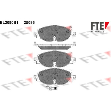 FTE | Bremsbelagsatz, Scheibenbremse | 9010675