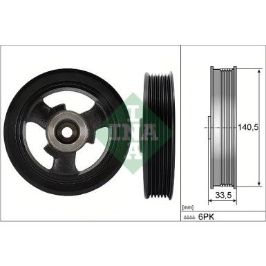 INA | Riemenscheibe, Kurbelwelle | 544 0149 10