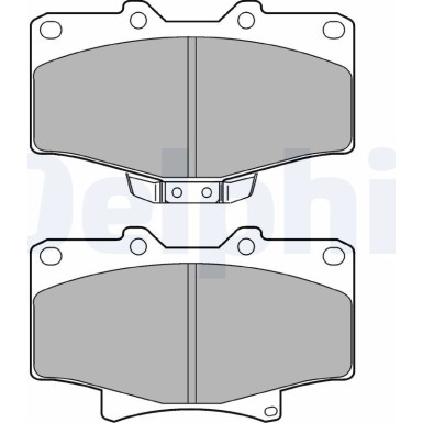 Delphi | Bremsbelagsatz, Scheibenbremse | LP1070