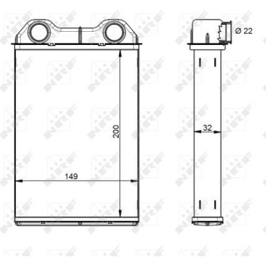NRF | Wärmetauscher, Innenraumheizung | 54341