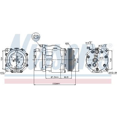 Nissens | Kompressor, Klimaanlage | 89061