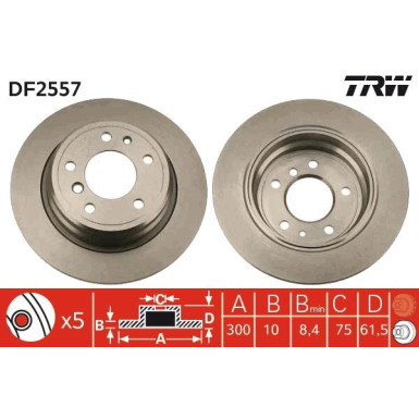 TRW | Bremsscheibe | DF2557