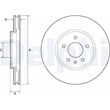 Delphi | Bremsscheibe | BG4672C