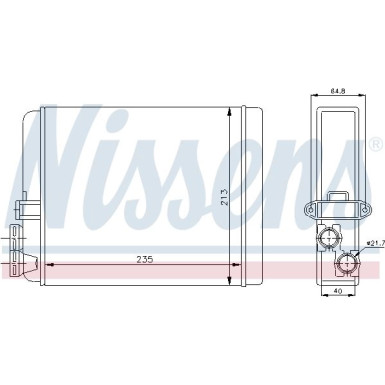 Nissens | Wärmetauscher, Innenraumheizung | 73641