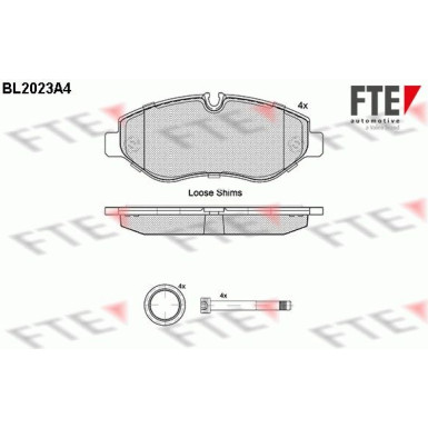 FTE | Bremsbelagsatz, Scheibenbremse | 9010610