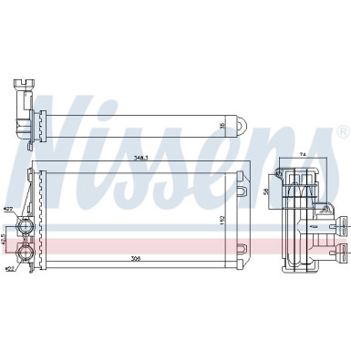 Nissens | Wärmetauscher, Innenraumheizung | 707083