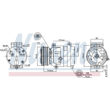 Nissens | Kompressor, Klimaanlage | 89267