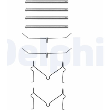 Delphi | Zubehörsatz, Scheibenbremsbelag | LX0182