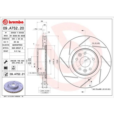 Brembo | Bremsscheibe | 09.A752.21