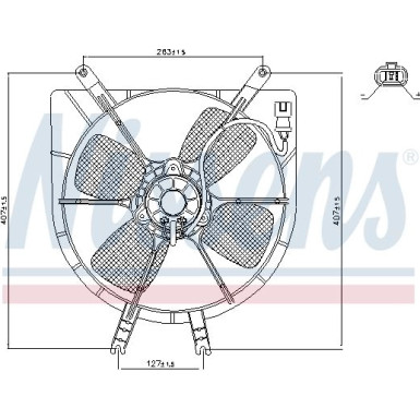 Nissens | Lüfter, Motorkühlung | 85043